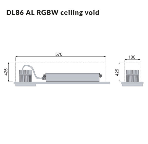 DL86 AL RGBW - ceiling void