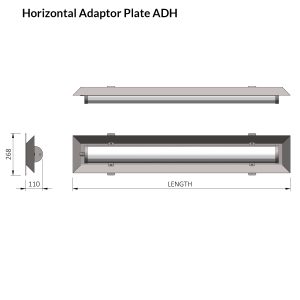 Monitor Horizontal Adaptor Plate ADH Drawing