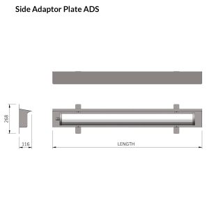 Monitor Side Adaptor Plate ADS Drawing
