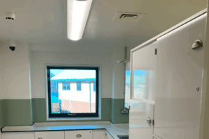 vandal resistant lighting, custodial lighting