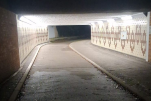 LED retrofit energy-efficient lighting White Hart Roundabout
