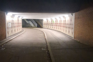 LED retrofit energy-efficient lighting White Hart Roundabout