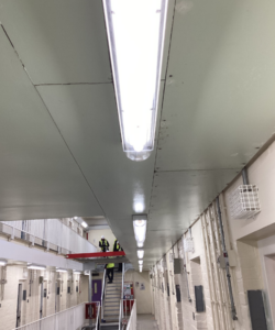 Custodial lighting, prison lighting, retrofit lighting, vandal resistant luminaries, linear luminaires