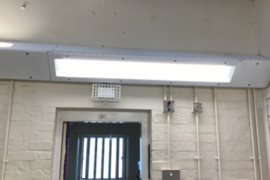 Custodial lighting, prison lighting, retrofit lighting, vandal resistant luminaries, linear luminaires
